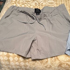 Heather Gray and light blue Women's fishing shorts.